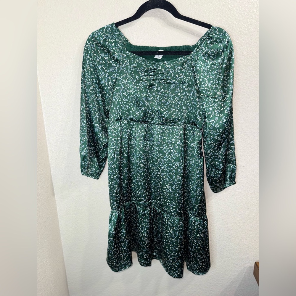 Abercrombie Kids Green Floral Dress-‎ Size 13/14